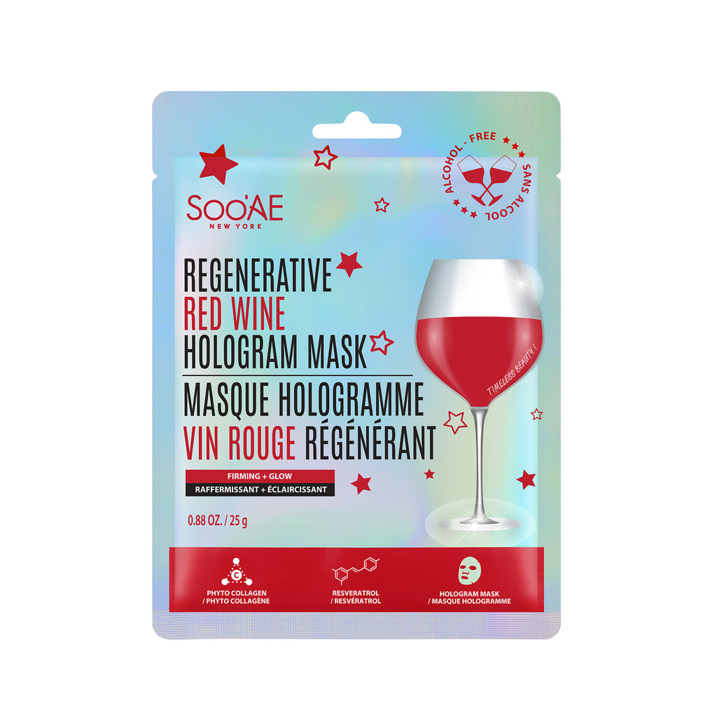 Regenerative Red Wine Hologram Mask